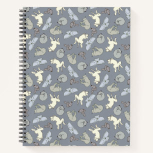 Cuaderno Perros durmiendo con fantasía moderna - Vainilla s