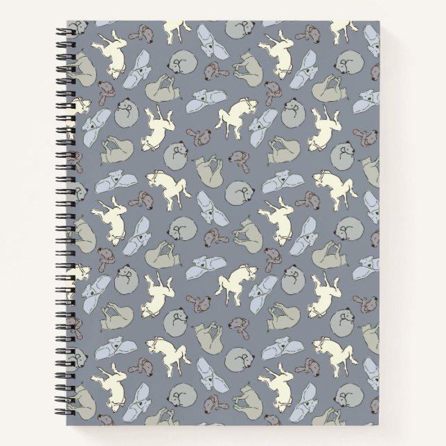 Cuaderno Perros durmiendo con fantasía moderna - Vainilla s (Anverso)