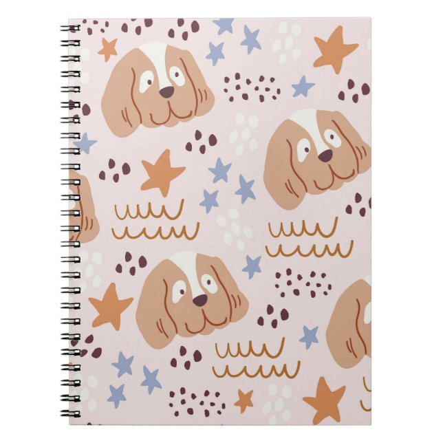 Cuaderno Perros, estrellas, líneas: sin costuras (Frente)