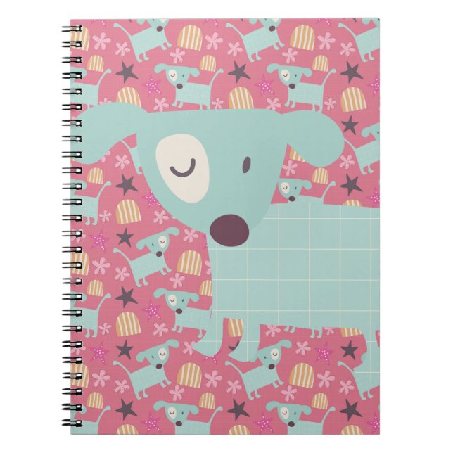 Cuaderno Perros, estrellas y flores (Frente)