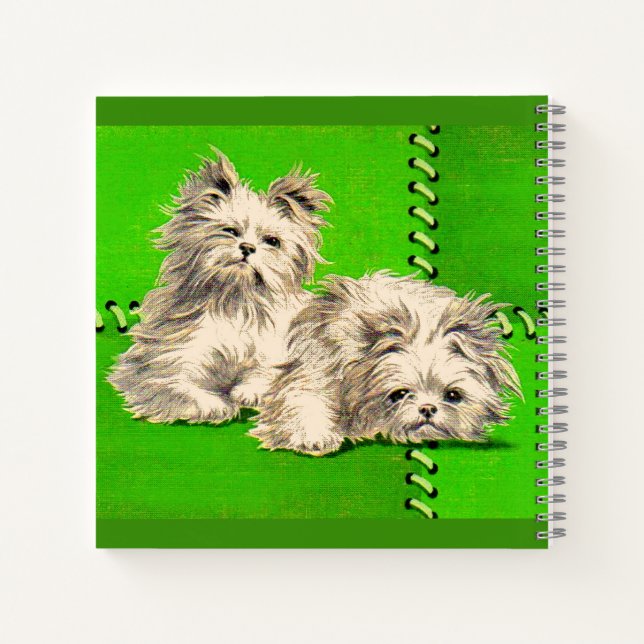 Cuaderno perros lindos y esponjosos (Reverso)