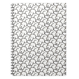 Cuaderno Perros Sentados de Dibujos Animados Divertidos