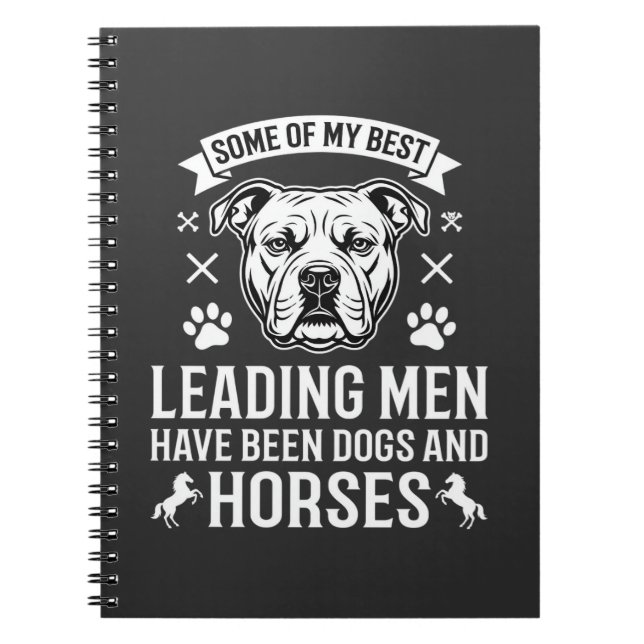 Cuaderno Perros y caballos liderando hombres (Frente)
