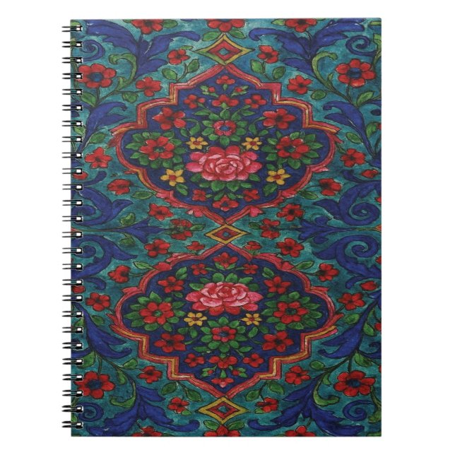 Cuaderno Persian Carpet Pattern Notebook – Elegant Traditio (Frente)