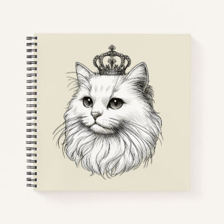 Cuaderno Persian Cat Wearing a Crown 