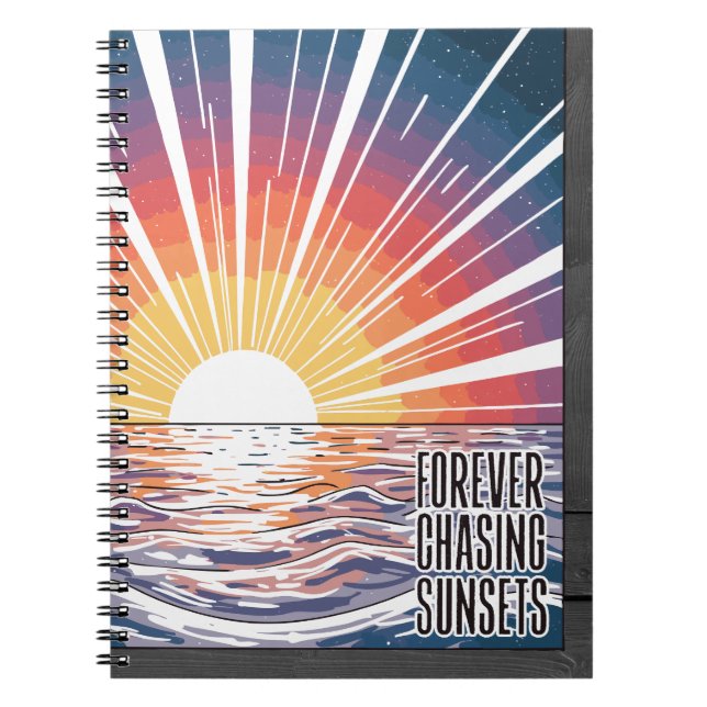 Cuaderno Persiguiendo atardeceres para siempre (Frente)