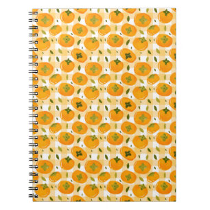 Cuaderno Persimones Adorables Dibujados a Mano Patrón Conti