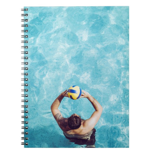 Cuaderno Persona desconocida jugando al voleibol playa (Frente)