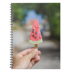 Cuaderno Persona sosteniendo paletas por la mañana