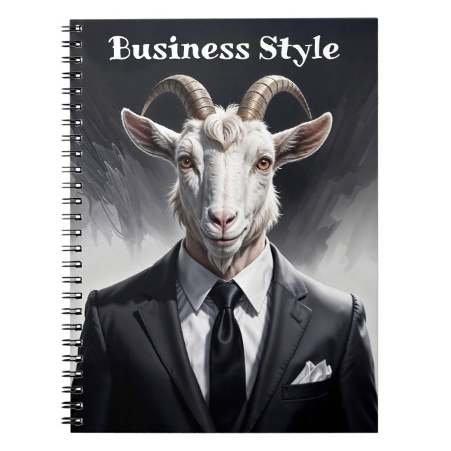 Cuaderno Personaje de cabra con traje surrealista de jefe d (Frente)