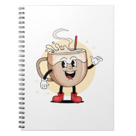 Cuaderno Personaje de café juguetón y adorable