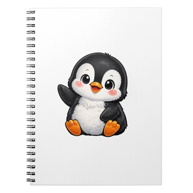 Cuaderno Personaje de dibujos animados de pingüino bebé lin (Frente)