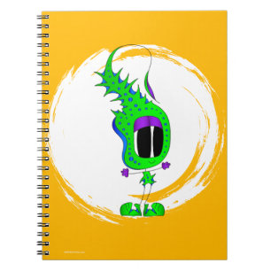 Cuaderno Personaje de dibujos divertido, colorido y extrava