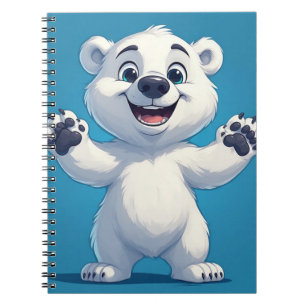 Cuaderno Personaje de oso polar de dibujos animados lindo