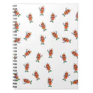 Cuaderno Personaje de petardo de dibujos animados con gafas