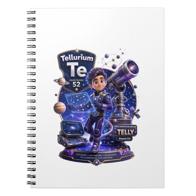 Cuaderno Personaje de Telurio de ATOMIVRA (Frente)
