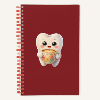 Cuaderno Personaje Kawaii Amante del Café Dental Adorable