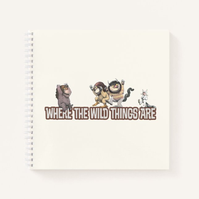 Cuaderno Personajes de Donde viven los monstruos en el logo (Anverso)