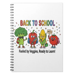 Cuaderno Personajes de Verduras Divertidos para el Regreso