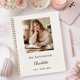 Cuaderno Personal Photo Ivory Script Journal