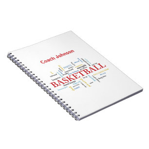 Cuaderno Personalice al entrenador de baloncesto gracias en