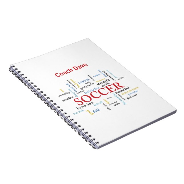 Cuaderno Personalice, entrenador de fútbol gracias en palab (Lado Derecho)