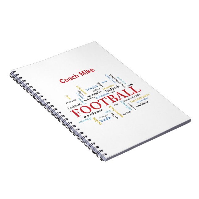 Cuaderno Personalice, entrenador de fútbol gracias en palab (Lado Derecho)