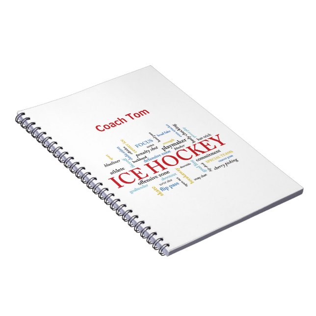 Cuaderno Personalice, entrenador de hockey sobre hielo grac (Lado Derecho)