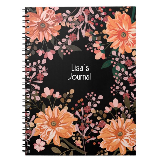 Cuaderno Personalice este bello bloc de notas de Floral (Frente)
