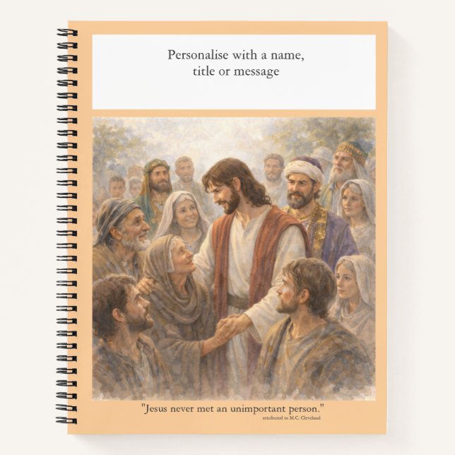 Cuaderno Personalice: Ninguna persona es insignificante (Anverso)