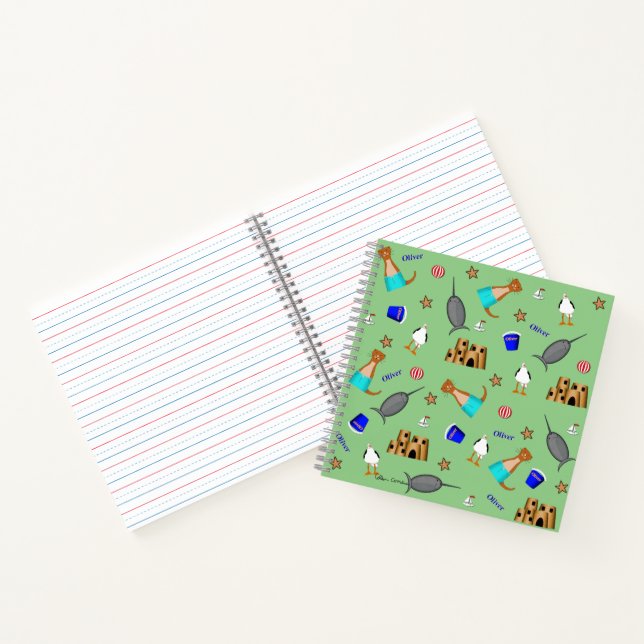 Cuaderno Personalice Oliver La Playa De Verano Otter (Interior)