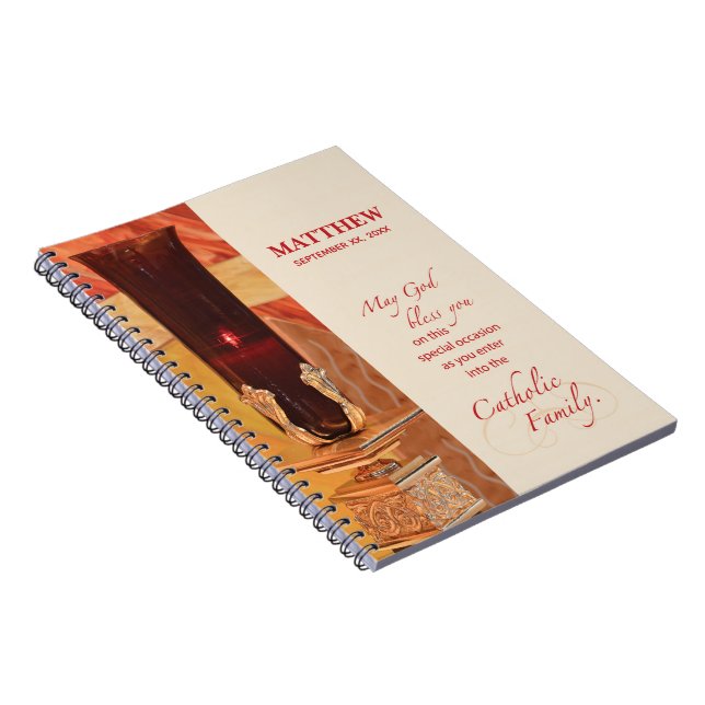 Cuaderno Personalice, RCIA felicita, católica, roja (Lado Derecho)
