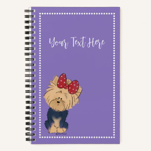Cuaderno Personalice Sweet Yorkie con Personalizado Bow