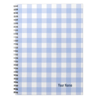 Cuaderno PERSONALISE Blue Gingham Pattern Notebook