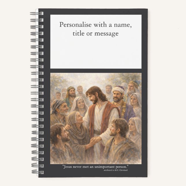 Cuaderno Personalise: No unimportant person (Anverso)