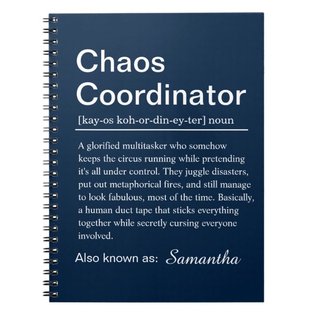 Cuaderno Personalised Chaos Coordinator Definition (Frente)