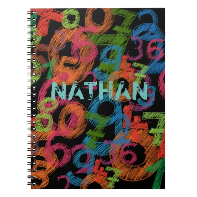Cuaderno Personalised Colorful Numbers Graffiti (Frente)