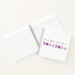 Cuaderno Personalised Floral Birthday Gift add their name