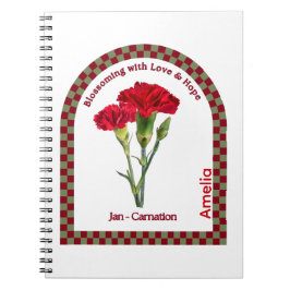 Cuaderno Personalised January Birth Month Flower Notebook