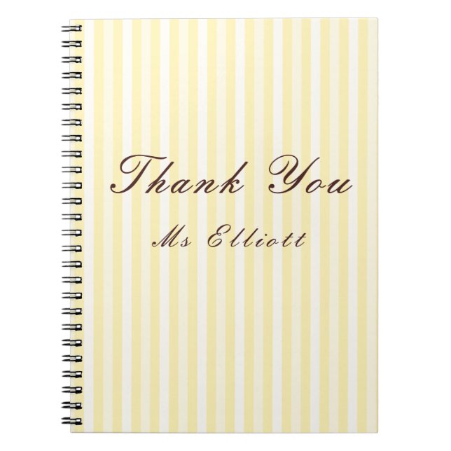 Cuaderno Personalised Thank You Teacher Notebook  (Frente)