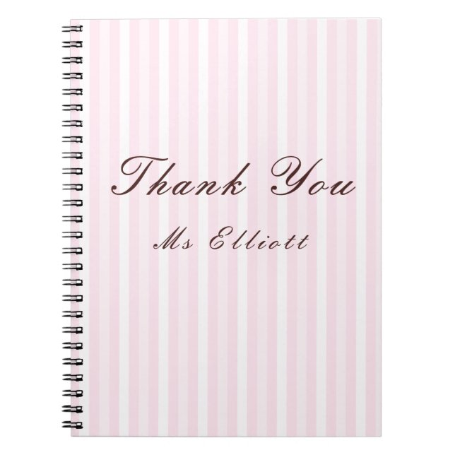Cuaderno Personalised Thank You Teacher Notebook  (Frente)