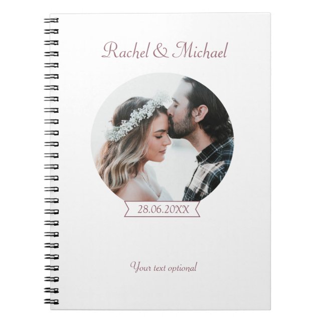 Cuaderno Personalisierbarer Hochzeit Foto (Frente)