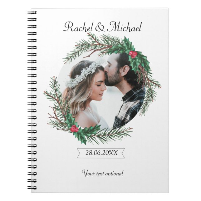 Cuaderno Personalisierbarer Hochzeit Foto (Frente)