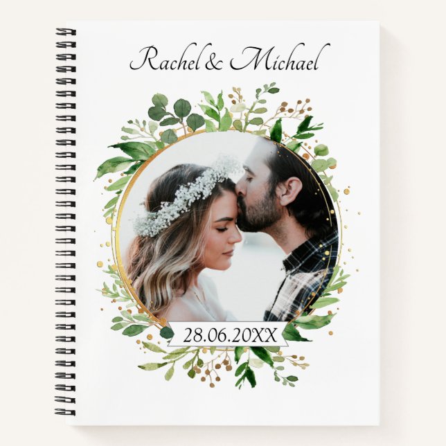 Cuaderno Personalisiert Floral Foto (Anverso)