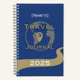 Cuaderno Personalisiertes Reisetagebuch 2025 Notizblock