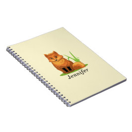 Cuaderno Personaliza al pequeño zorro lindo de vuelta a la 