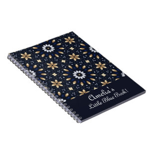 Cuaderno Personaliza Azul Marino Blanco & Dorado Arte de Ma