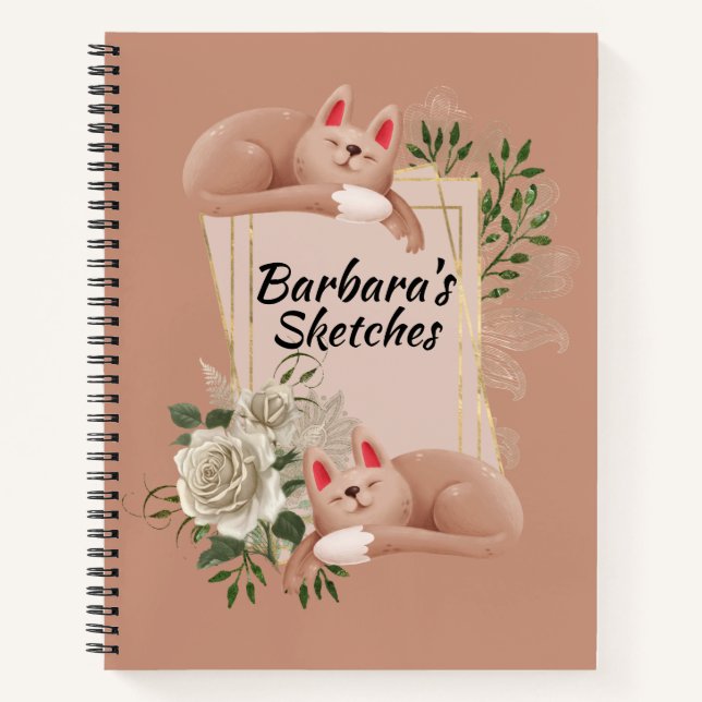 Cuaderno Personaliza Boceto Felino (Anverso)