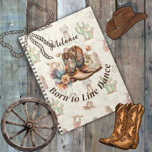 Cuaderno Personaliza el baile en línea Western Boho