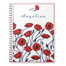 Cuaderno Personaliza el Bouquet de flores de amapola